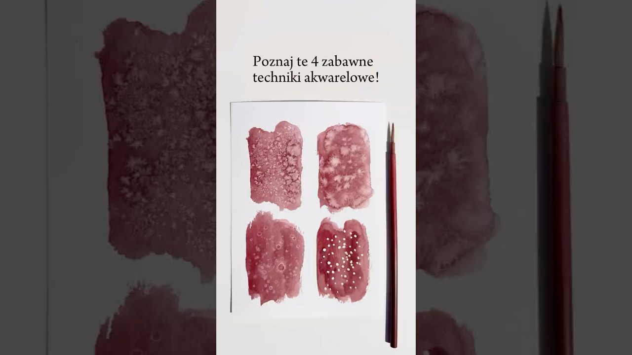 4 zabawne techniki akwarelowe🎨 