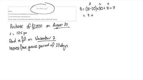 Calculating Credit Card Interest