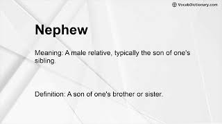 Nephew Meaning