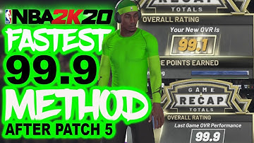 NBA2K20 NEW FASTEST WAY TO 99.9 AFTER PATCH 5 | NO GLITCH NEEDED | NBA2K20 HOW TO GET MAX BADGES