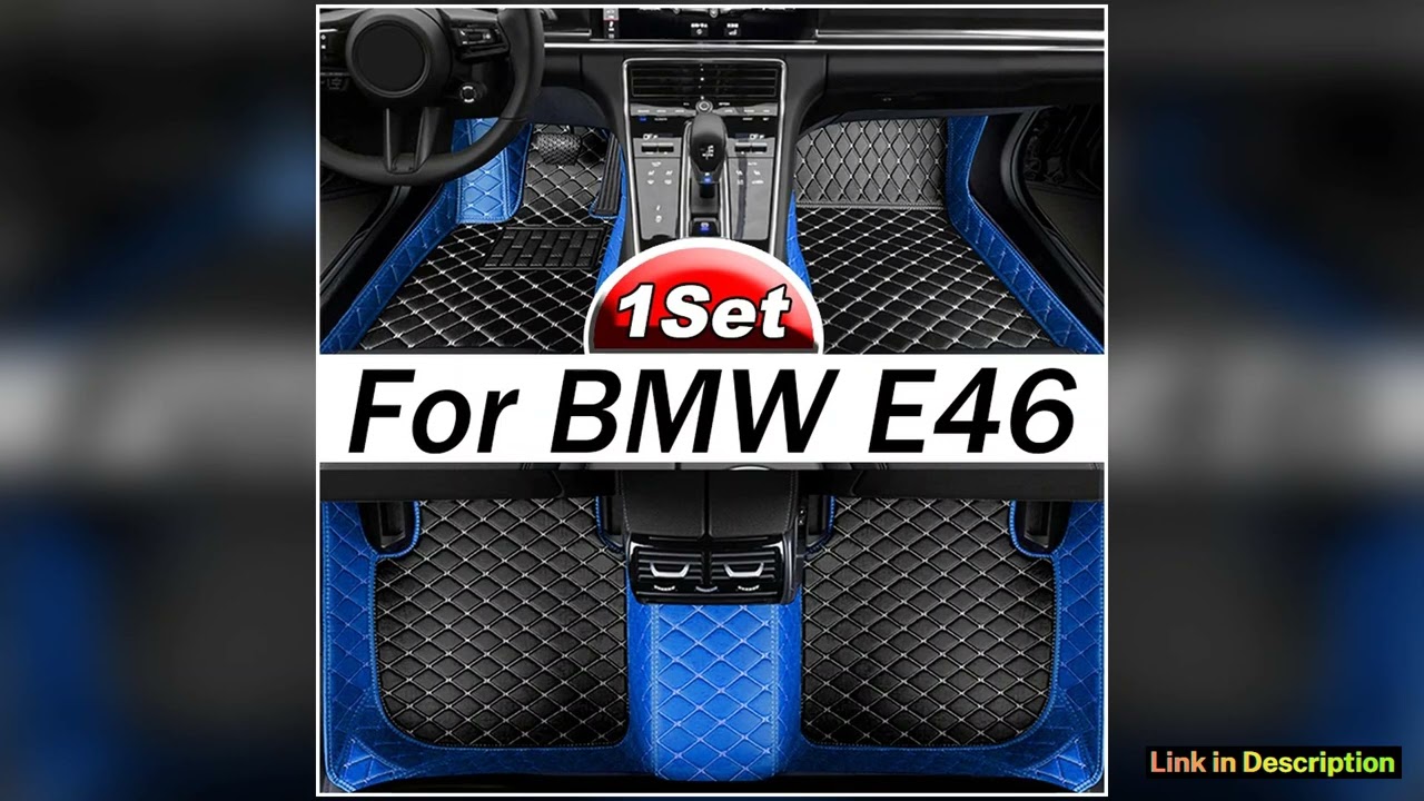 Custom Automotive Car Floor Mats For BMW E46 1998 1999 2000 2001 2002 2003 Auto Luxury Leather Men