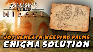 Assassin's Creed Mirage - Joy Beneath Weeping Palms (Enigma Location & Solution)