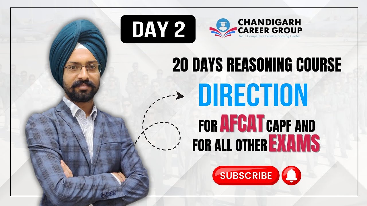 Direction ||Day 2|| AFCAT reasoning 20 days complete course || Sandeep Brar