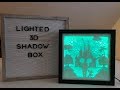 How to make Lighted 3D shadow box with card stock and LED light tutorial video