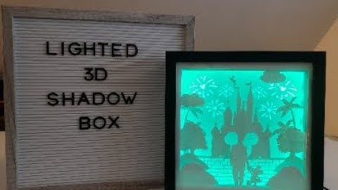 How to make Lighted 3D shadow box with card stock and LED light tutorial video