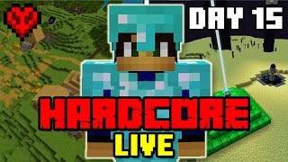 Playing Minecraft Hardcore LIVE Day 15