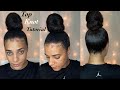 Quick and Easy Top Knot BunTutorial | Thick hair friendly.