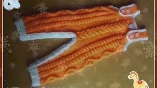 Комбинезон АПЕЛЬСИНЧИК. Часть 1 - вяжем штанины.  Jumpsuit for baby knitting(, 2015-03-16T18:27:02.000Z)