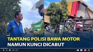 Viral Pria Ngaku Punya Bekingan Saat Ditilang, Cabut Kunci Tinggalkan Motor
