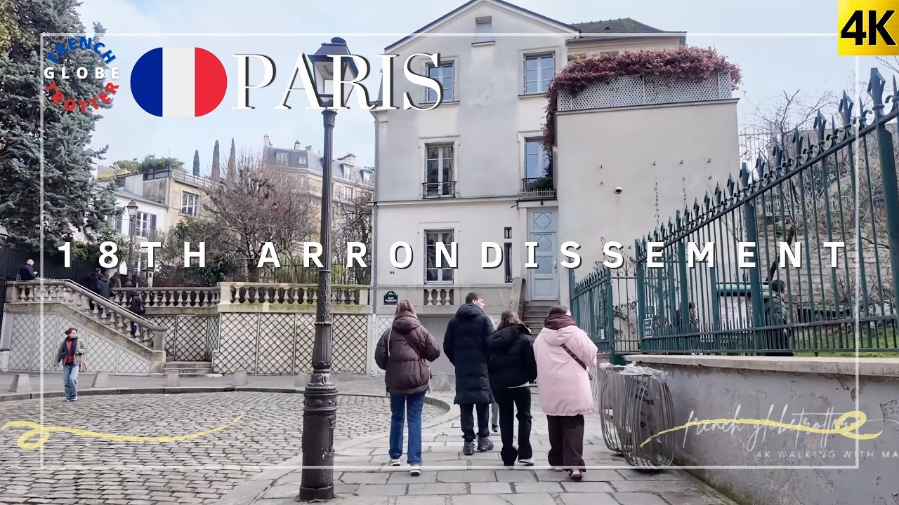 Paris 18th Arrondissement🇫🇷 Montmartre Secret Walk🌸 Rue Caulaincourt ➜ Vla Léandre➜  Secret Garden