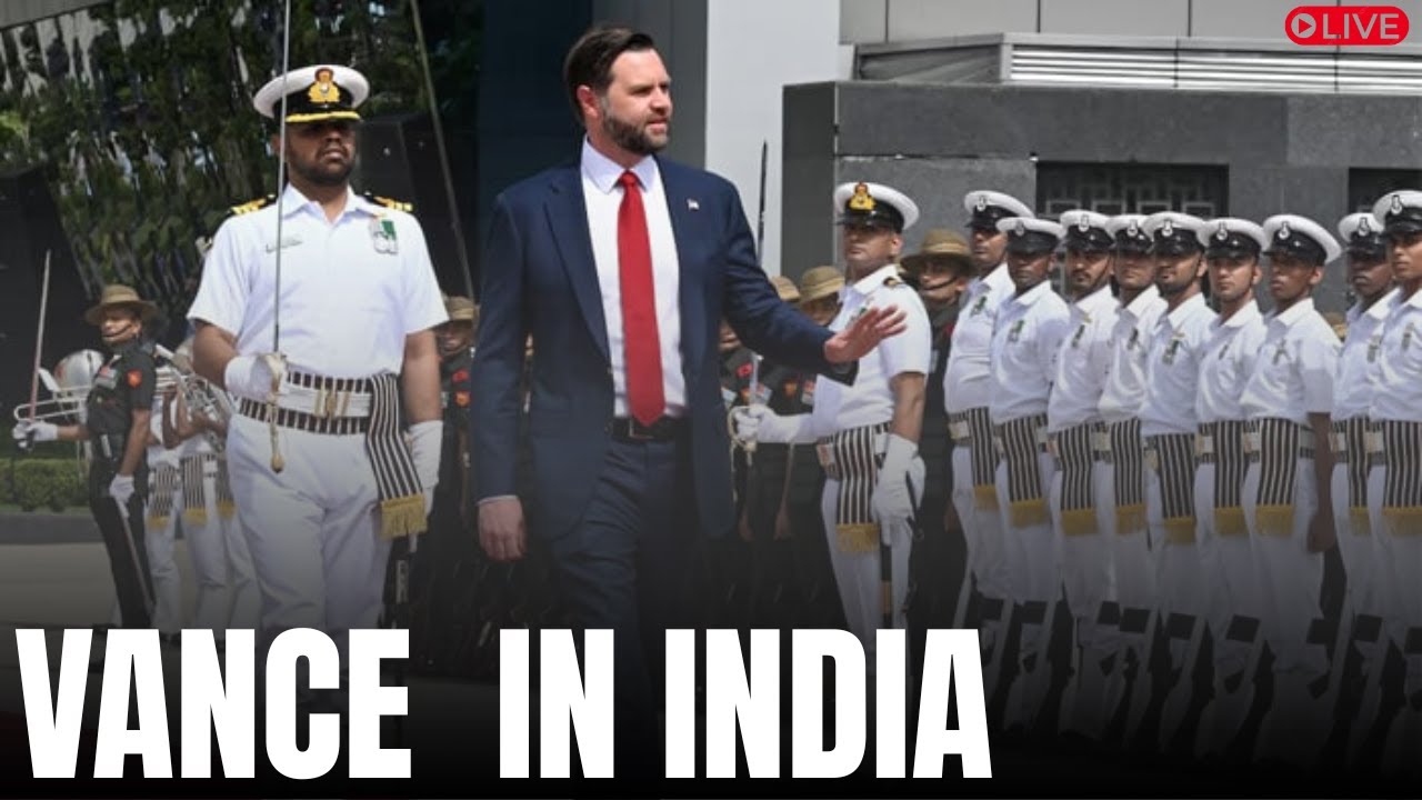 LIVE | U.S. Vice President JD Vance Honored with Ceremonial Welcome at AFS Palam, New Delhi