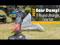 8 Pound Ultralight Gear List - 2022