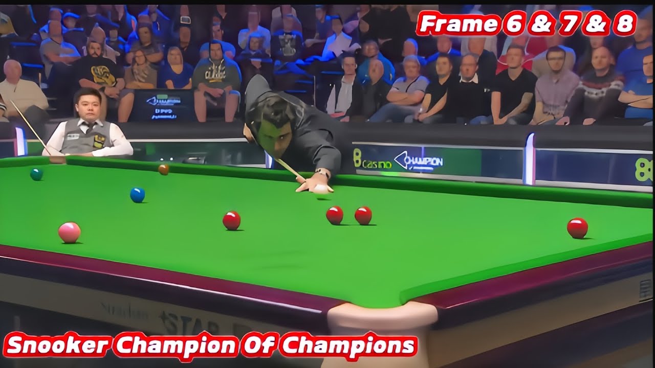 Чемпион чемпионов по снукеру Ронни О'Салливан против Дин Цзюньхуэя (фреймы 6, 7 и 8)