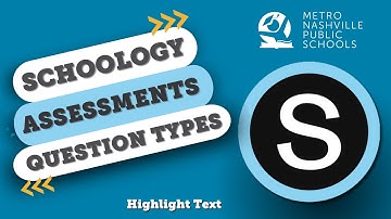 Schoology Question Type:  Highlight Text