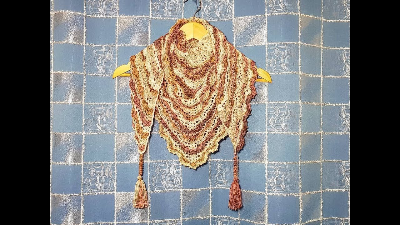 ВЯЖЕМ БАКТУС\ Шаль КРЮЧКОМ (1 часть). Вязание для начинающих. KNIT bactus\ shawl crochet