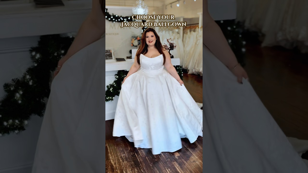 Choose Your Jacquard Ballgown Wedding Dress | Ivory or Something Blue? 🤍🩵✨