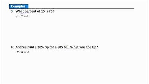 Chapter 5.3 GST Basic Math - Use Equations to Solve Percent Exercises