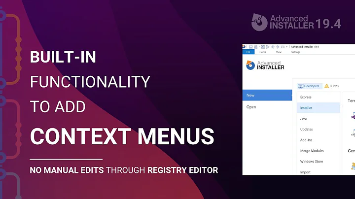 How to create context menus automatically without using the registry editor