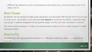 How to Fix Missing build/libs Directory in a Spring Boot Multi-Project Gradle Build