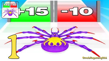Spider Run & Merge Master Game - Gameplay Mobile Game Walkthrough All Levels Android Ios Part 1