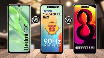 Redmi 13c vs Tecno Spark Go 2024 vs Infinix Smart 8 HD || Specs Comparison
