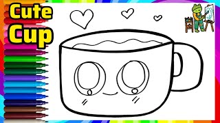 How To Draw A Cute Cup For Children | Cup Drawing | Drawing For Kids