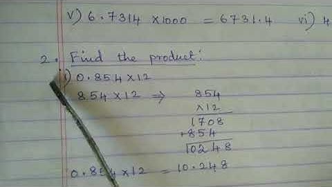 MGMHSS Class 7 Maths Ch.3 Decimals Multiplication