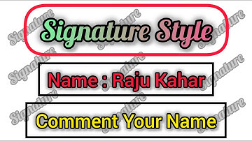 Signature Ideas | Raju Kahar | Signature style of my Name | Creator Anik