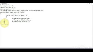 Java | Applet 'setBackground(), setForeground()' | CodeLearning