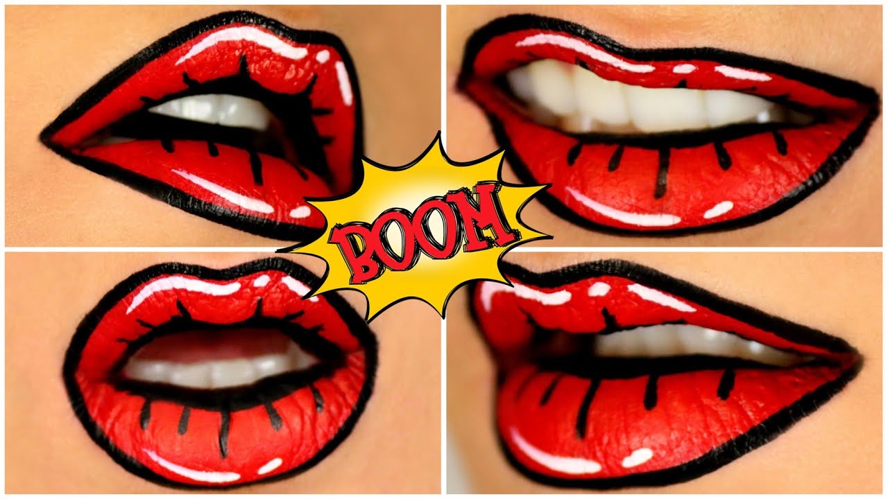 Lip Art Tutorial Cartoon Pop Art YouTube