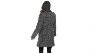 Jessica Simpson - Brushed Jacquard Wool Military Coat  SKU:#8060097