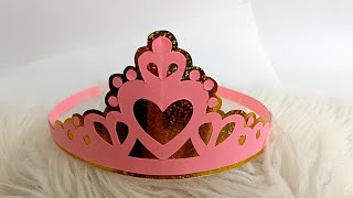 How to make paper crown| Easy Paper DIY | craft ideas | paper crown making at home #crown #princess