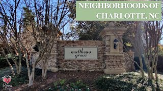 Suburbs of Charlotte | Living in Charlotte | Matthews Grove Neighborhood Tour