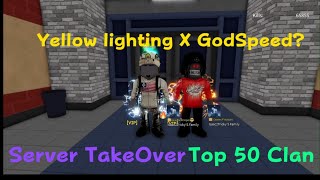 TAKING OVER THE SERVER WITH GODSPEED AND YELLOW LIGHTING... ROBLOX FIGHTING IN A SCHOOL)