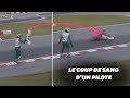 Le pilote de kart Luca Corberi s'en prend violemment à un adversaire après son abandon