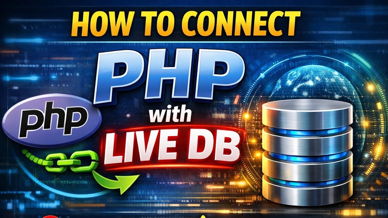 How to connect a PHP file with live Db - YouTube