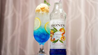 MONIN（モナン）シロップで作る青いクリームソーダ  | Blue Cream Soda |