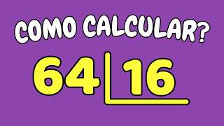 COMO CALCULAR 64 DIVIDIDO POR 16?| Dividir 64 por 16