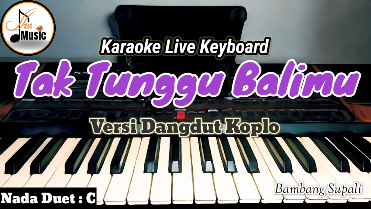 TAK TUNGGU BALIMU KARAOKE KOPLO DUET || Full Lirik Berjalan || HD Audio