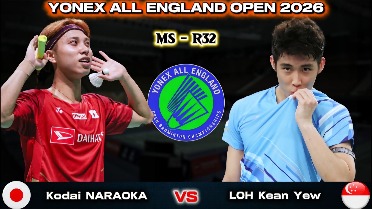 奈良岡功大 (日本) vs ロー・キーン・ユー (シンガポール) | オールイングランド 2026 バドミントン