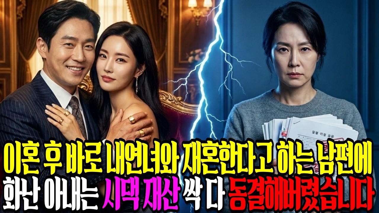 이혼 후 바로 내연녀와 재혼한다고 하는 남편에 화난 아내는 시댁 재산 싹 다 동결해버렸습니다ㅣ감동사연ㅣ노후사연ㅣ오디오북ㅣ라디오사연