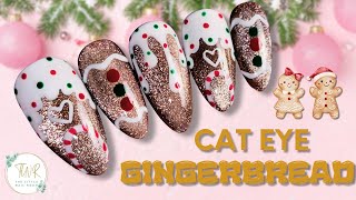 Celebrity ✨ Viral Cat Eye Gingerbread Nails 🍪🎄 Christmas Nail Art Tutorial 2025 (Beginner Friendly!) Profile