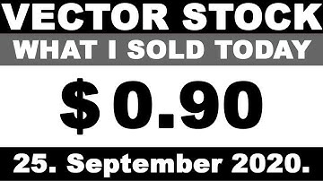 VectorStock What I Sold Today 25. September 2020.