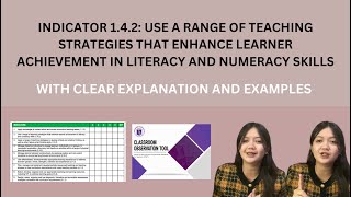 USE A RANGE OF TEACHING STRATEGIES THAT ENHANCE LEARNER ACHIEVEMENT IN LITERACY AND NUMERACY SKILLS