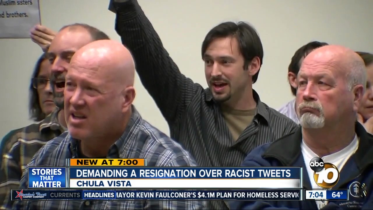 Demanding a resignation over racist tweets