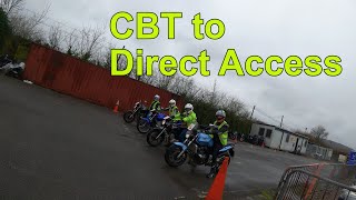 CBT to Direct Access Assessment & Training  Familiarisation on a larger motorcycle from 125cc