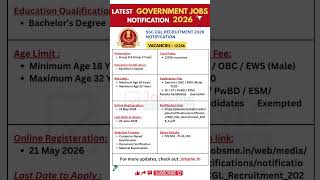 🚨 SSC CGL Recruitment 2026 Notification Out | Apply Online for 12,256 Vacancies 🔥