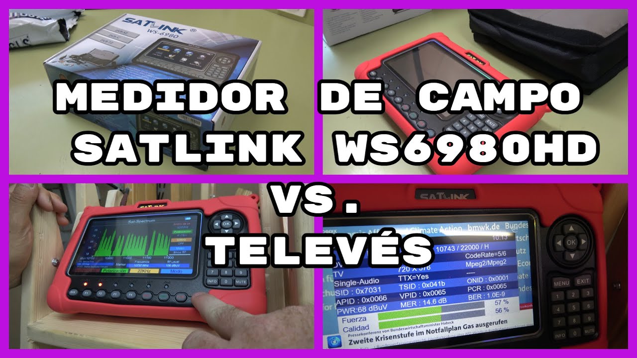 Medidor de campo Satlink WS6936 Tdt Sat Analizador de espectro 