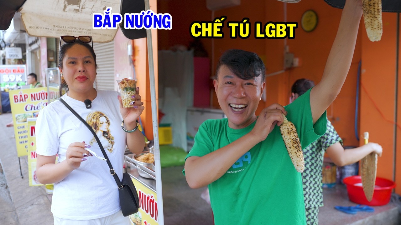 DIVA Cát Thy ghé thăm bắp nướng Chế Tú LGBT - Ẩm thực Cha Rồng