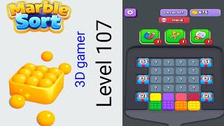 Marble sort level 107 Solution and guidance for gameplay